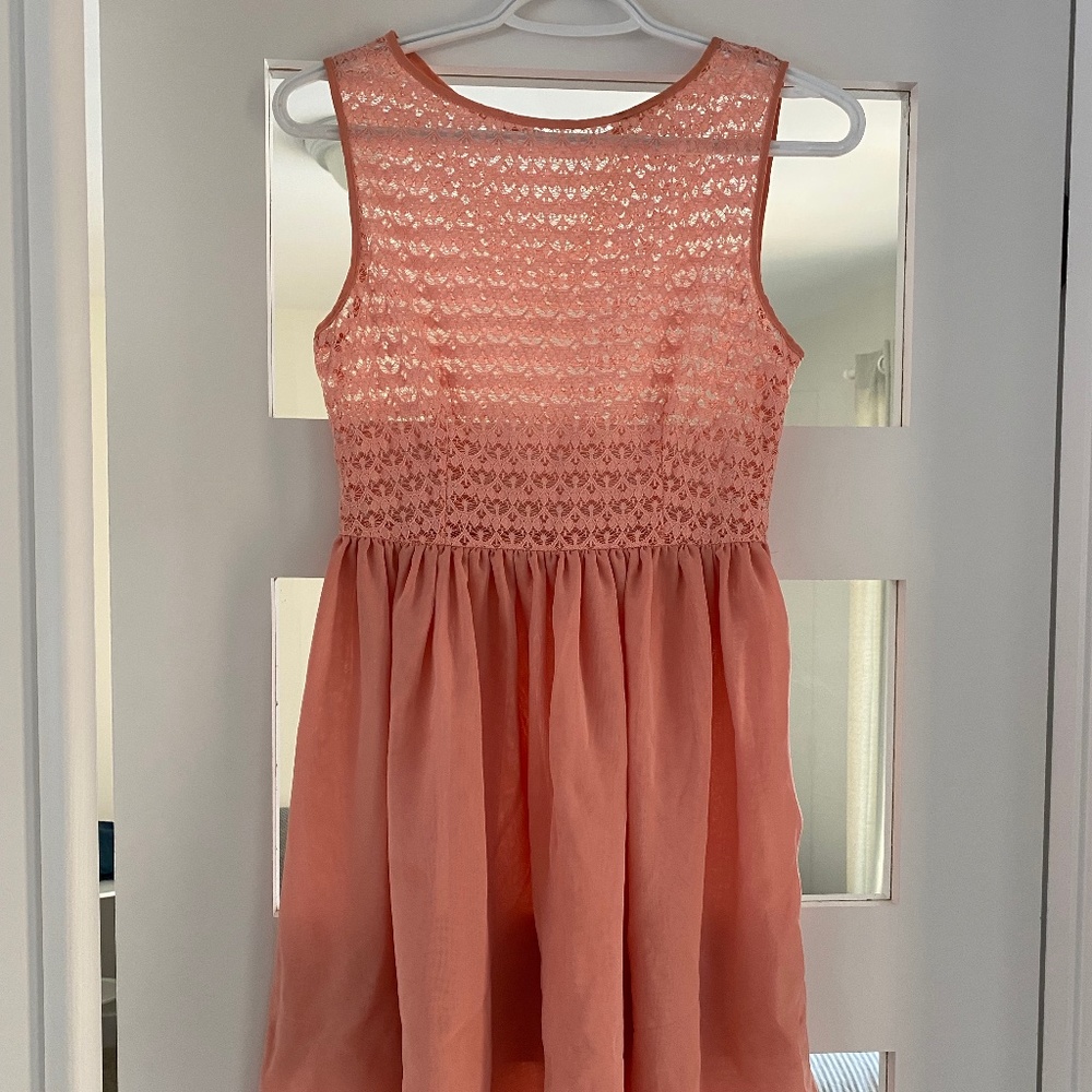 American Apparel Lace Top Chiffon Dress